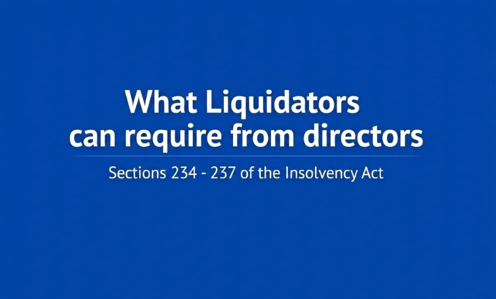 Liquidator asking for information